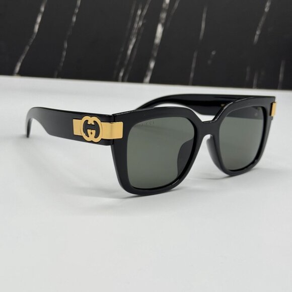 NEW GG1690SK 001 GUCCI SUNGLASSES SHINY BLACK WOMEN EYEWEAR GUCCI - Picture 8 of 15